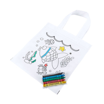 Borsa bimbo (tessuto non tessuto) da colorare